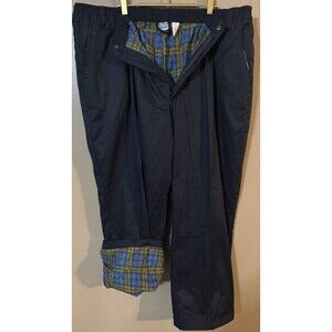 Habands Ice House Mens 50 M Flannel Lined Pants Heavy Duty Blue Elastic Waist